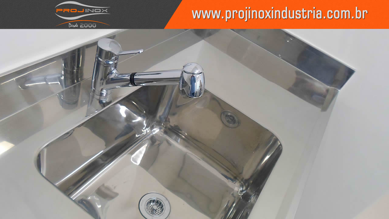 Bancada Inox Com Cuba