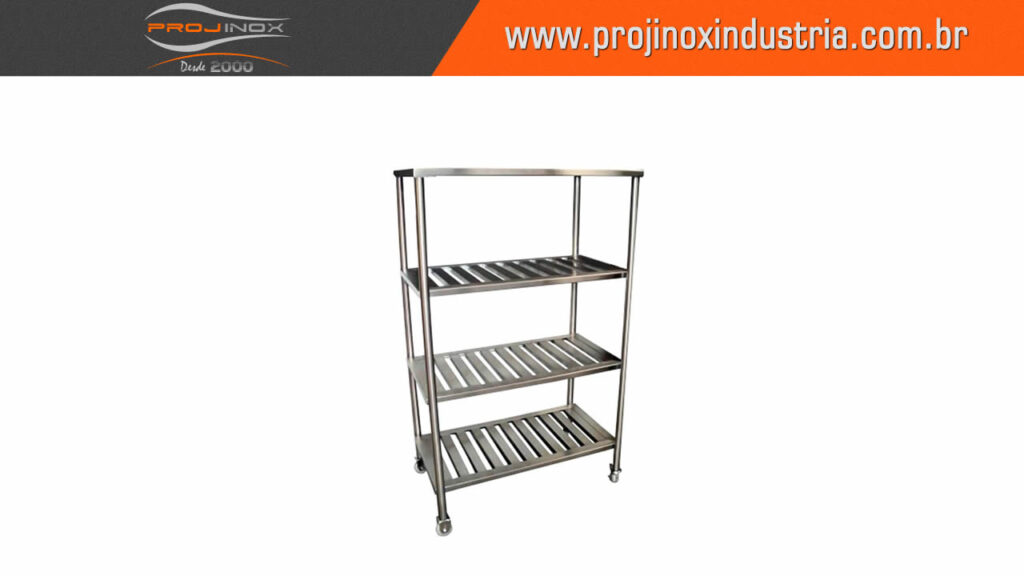 Estante Quatro Planos Inox