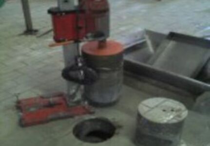 Furos em concreto armado