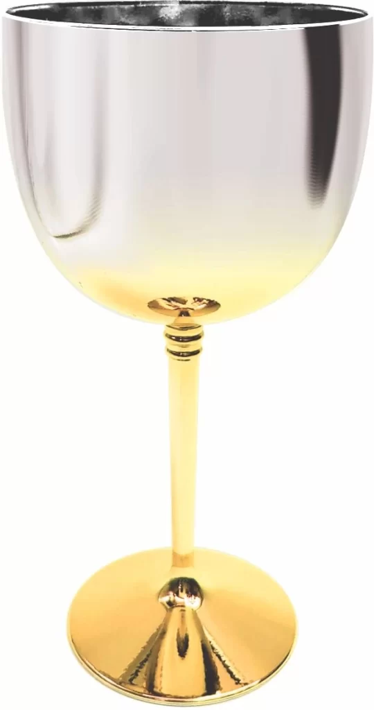 Taça gin degrade metalizada